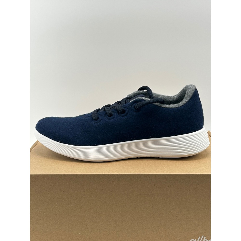 Allbirds Wool Runner NZ Mens 8 Dark Navy Blizzard Wool Sneakers NEW A12011M080